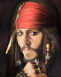 Johhnny Depp painting